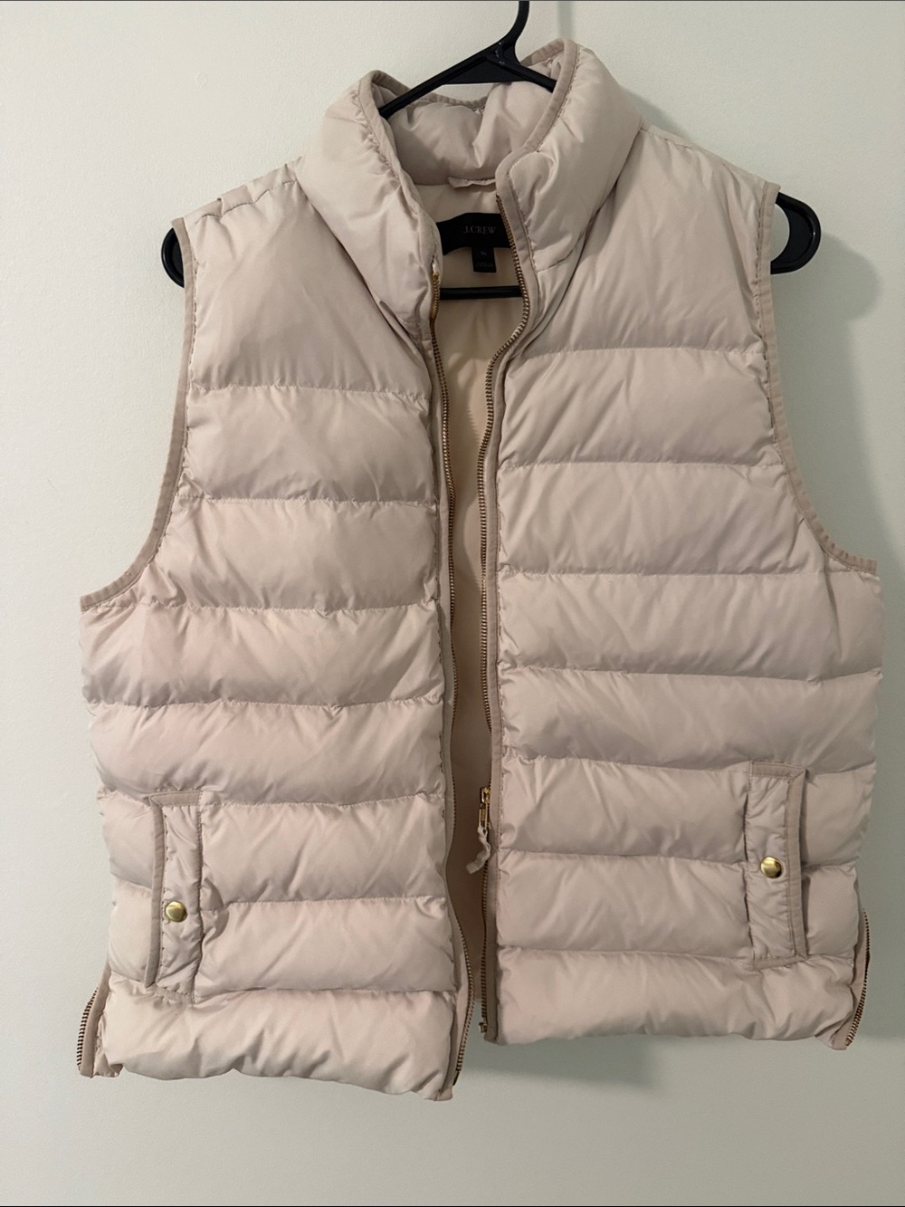J. Crew Pale Blush Quilted Puffer Vest